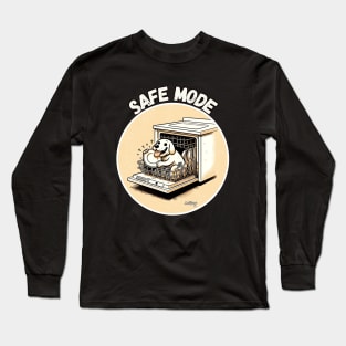 Sweet Animals: A Dishwasher Safe Mode - Cute Dog - A Funny Silly Retro Vintage Style Long Sleeve T-Shirt